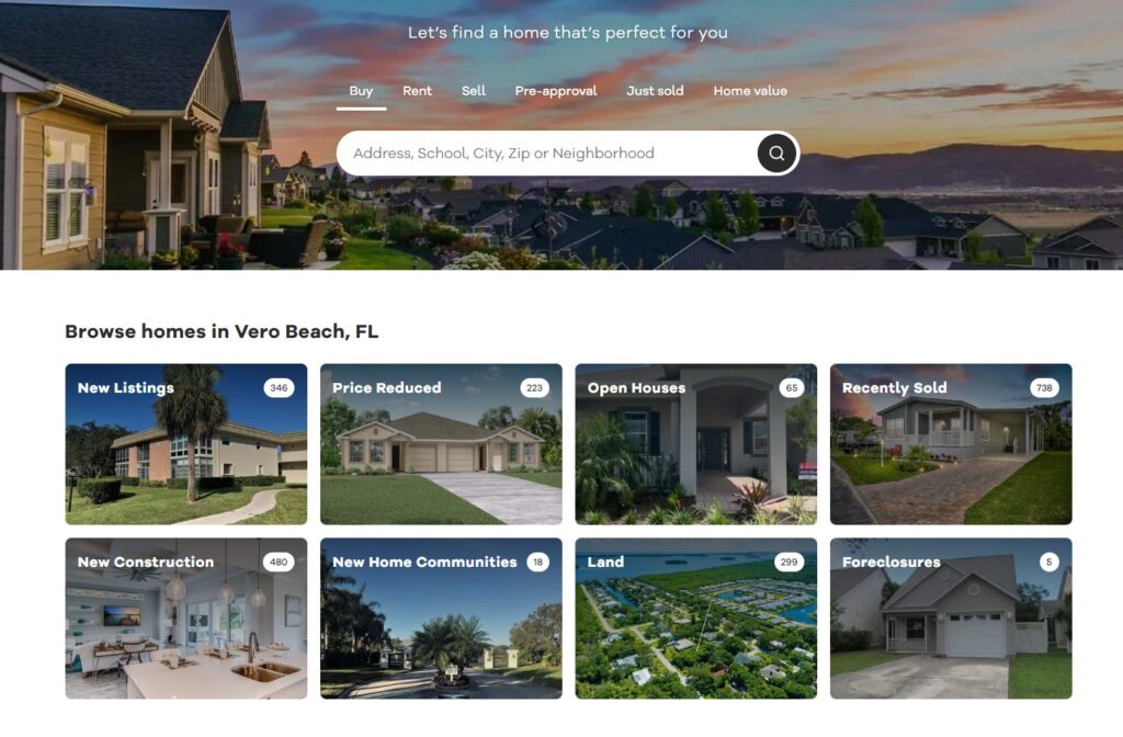 How to build a real estate website: listing feature screenshot