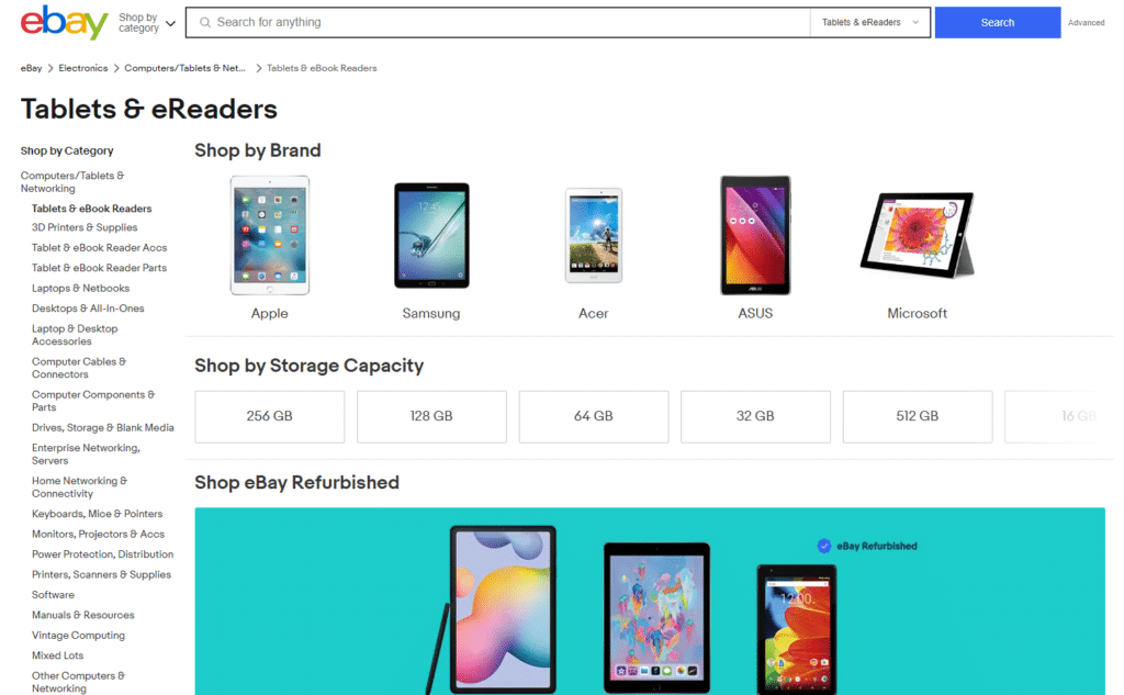 Building an eBay-like website: search and filters features screenshot