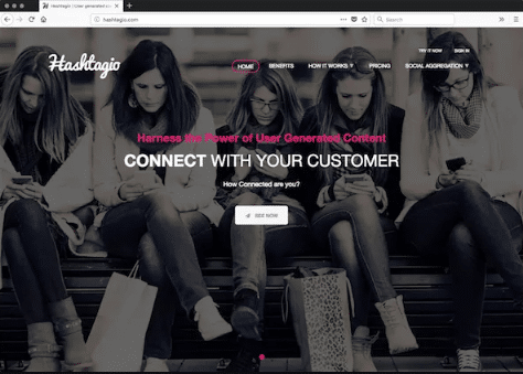 HashtagIO is an embeddable social media content dashboard