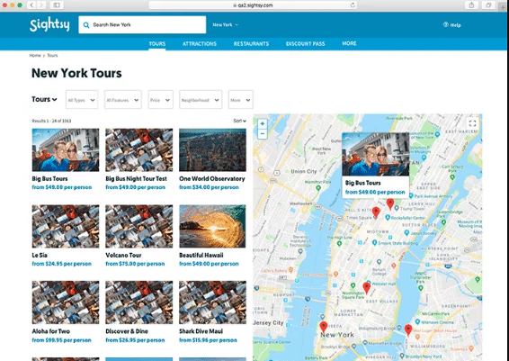 SightSy - Tours and Attractions Search and Booking Platform
